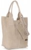 Kožené kabelka shopper bag Vittoria Gotti béžová V5190